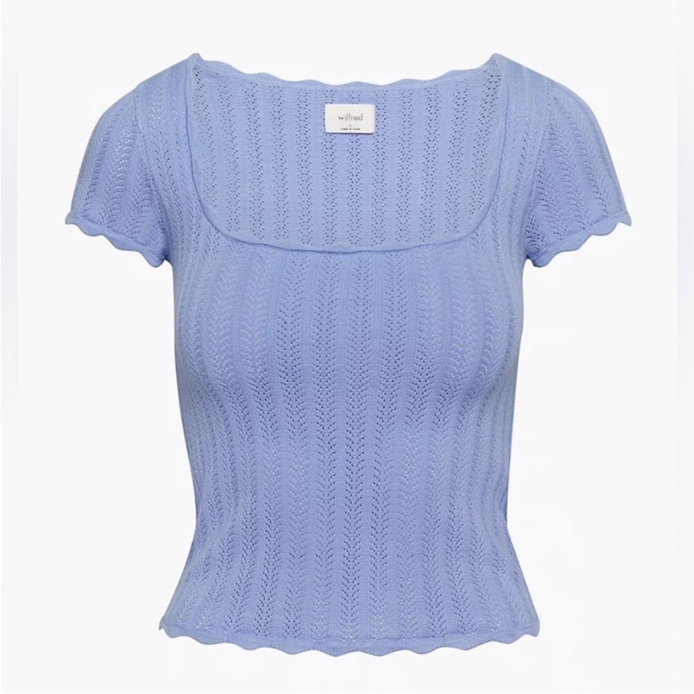 Wilfred Parcel Top in Soft Iris - Size Medium